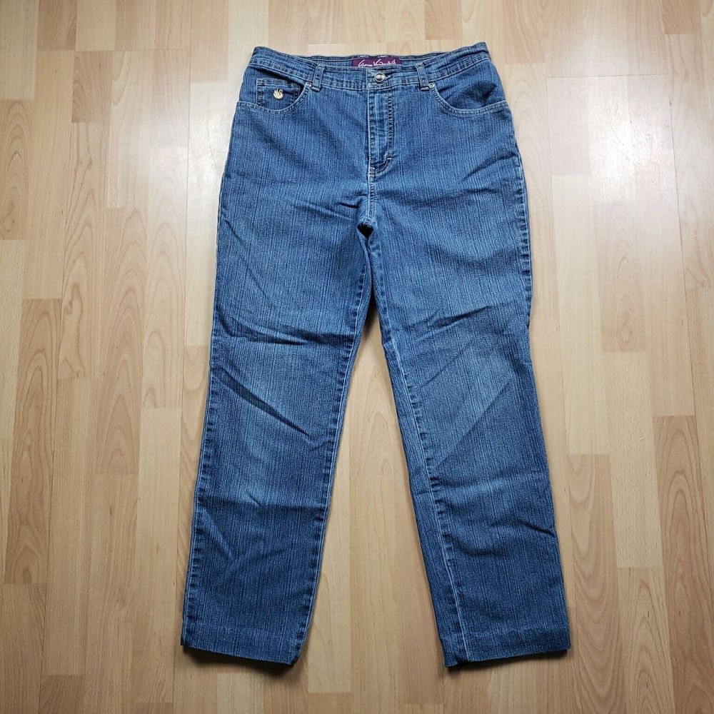 Gloria Vanderbilt Jeans Womens 10 Short Blue Straight Leg Amanda High Rise Denim